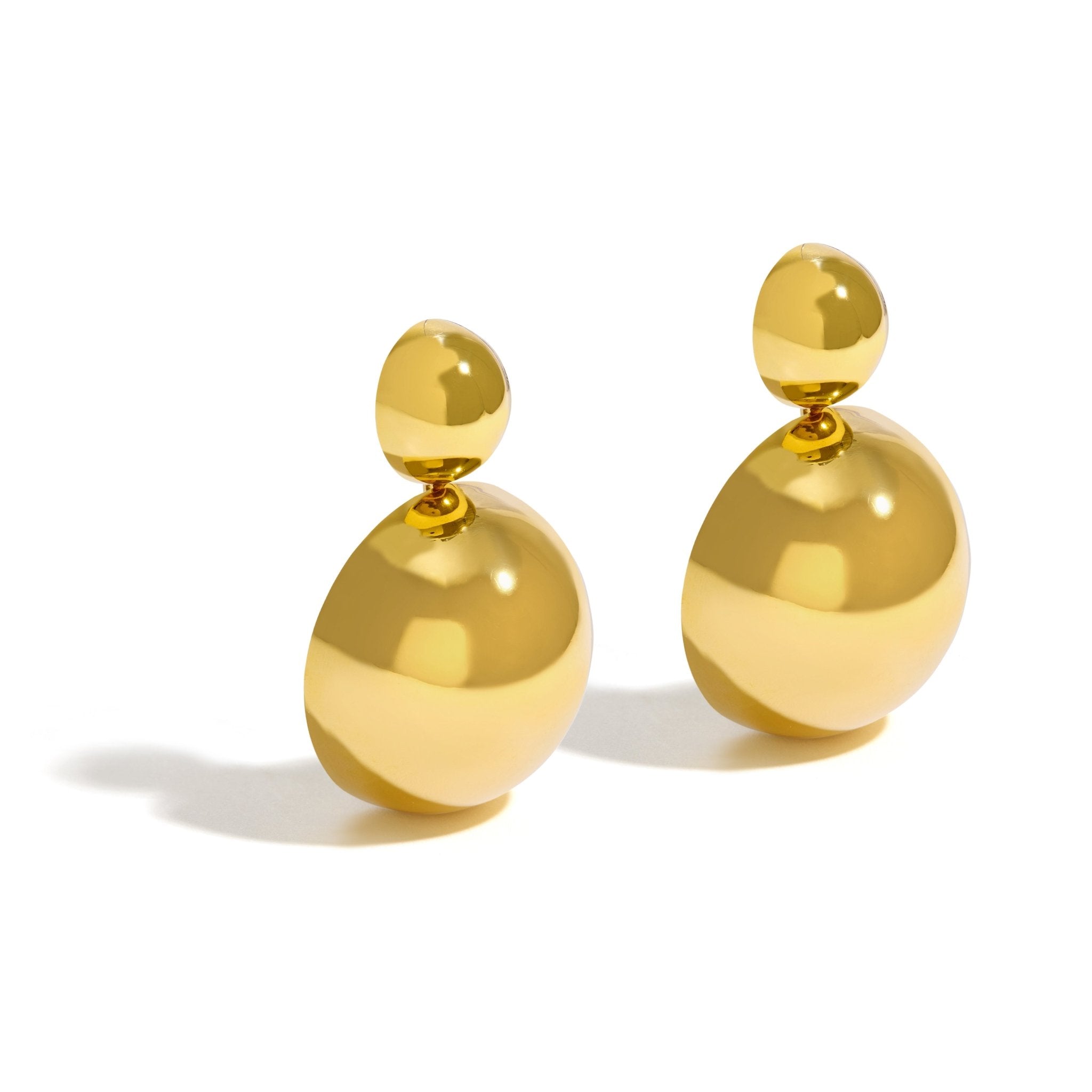 BOLD MAXI DUO EARRING | 18K YELLOW GOLD PLATED SILVER
