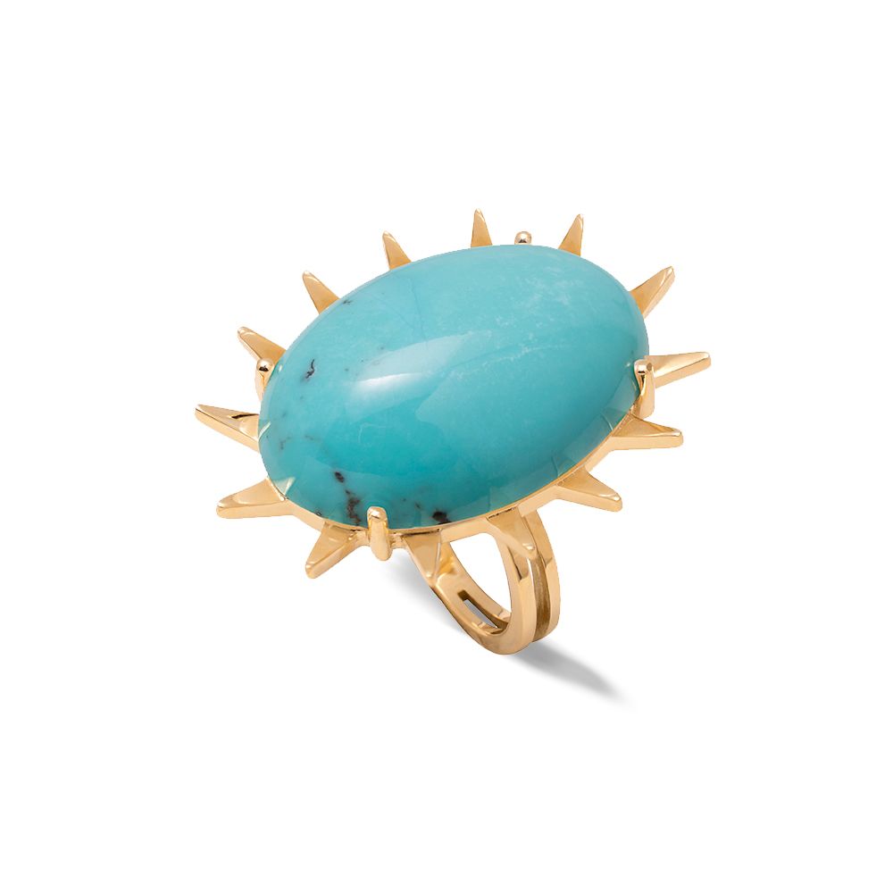 DOLCE RING IN 18K YELLOW GOLD WITH TURQUOISE