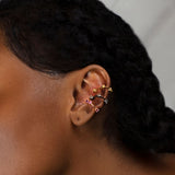 SAPPHIRE EAR CUFF IN 18K ROSE GOLD WITH PINK SAPPHIRE