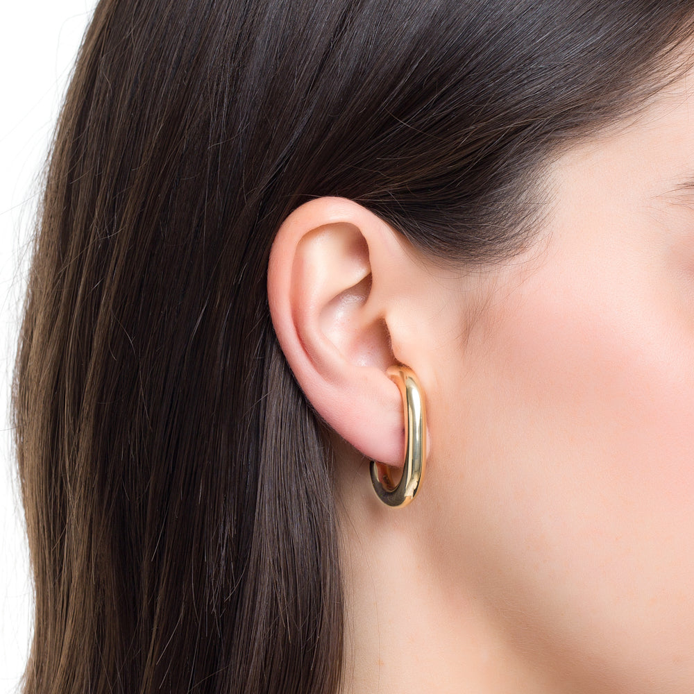 EAR HOOK 18K YELLOW GOLD PLATED SILVER