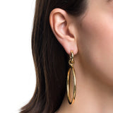 POP CHAIN HOOP PENDANT IN 18K YELLOW GOLD PLATED SILVER