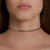 LOVE NY CHOKER IN BLACK RHODIUM PLATED 18K WHITE GOLD WITH DIAMOND