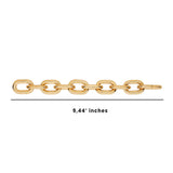 LARGE CHAIN BRACELET IN 18K YELLOW GOLD PLATED SILVER