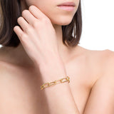 POP CHAIN BRACELET IN 18K YELLOW GOLD PLATED SILVER