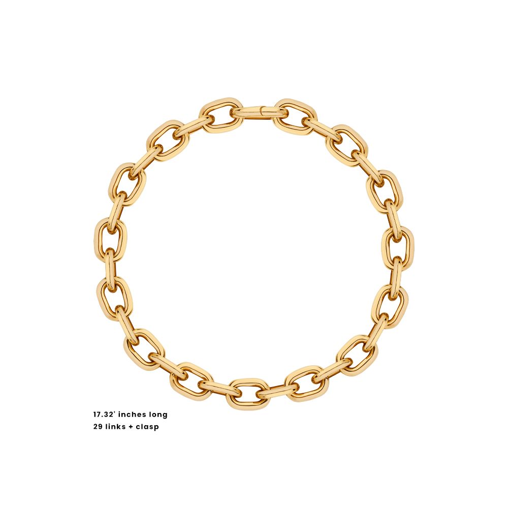 SMALL CHAIN NECKLACE IN 18K YELLOW GOLD PLATED SILVER