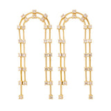 DOUBLE CELEBRATE EARRING IN 18K YELLOW GOLD WITH DIAMOND