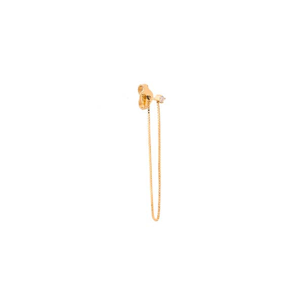 SINGLE CELEBRATE PLUS EARRING IN 18K YELLOW GOLD WITH DIAMOND