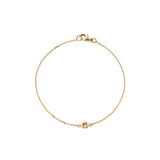 CHARM BRACELET IN 18K ROSE GOLD WITH PINK SAPPHIRE