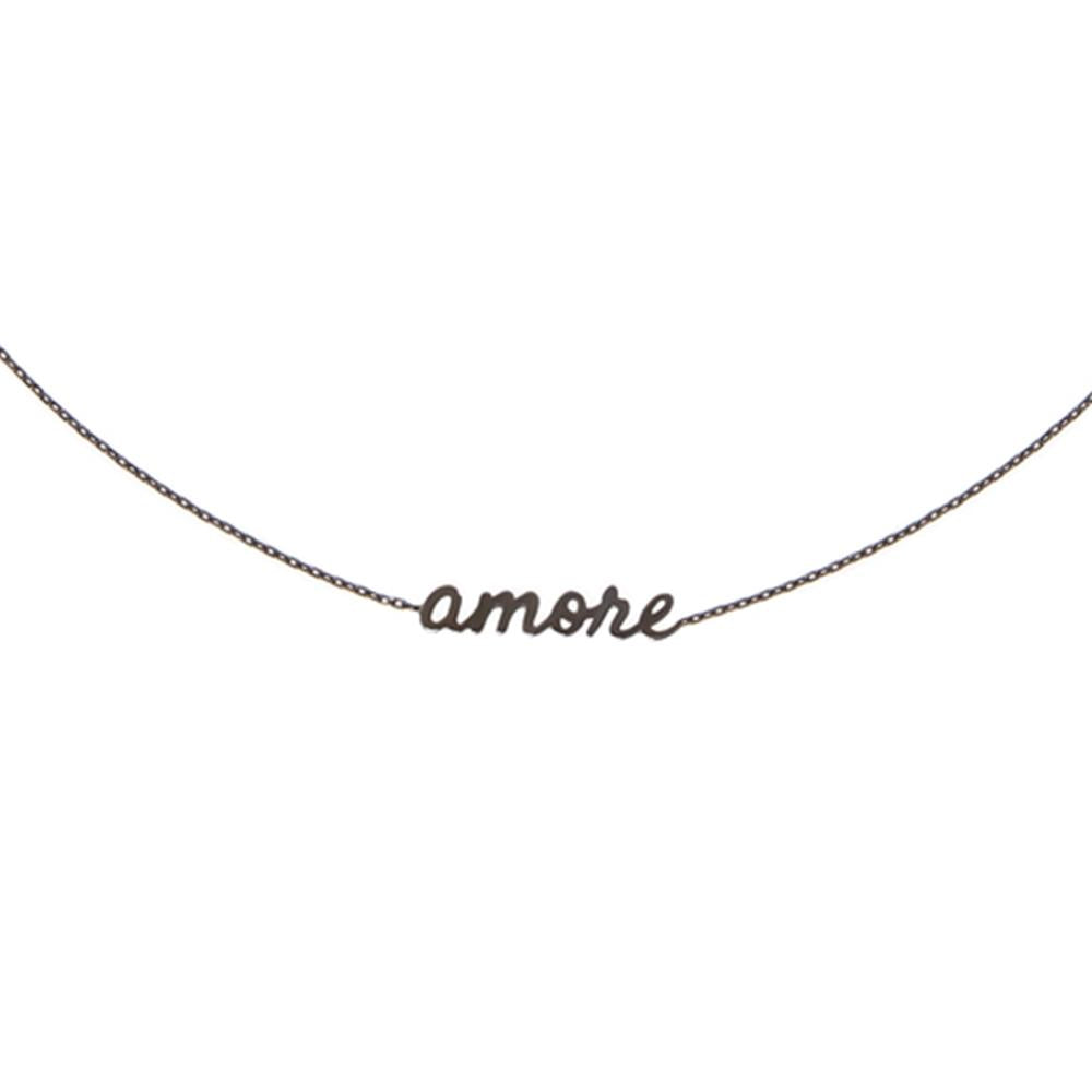 Choker Amore With 18K White Gold With Black Rhodium