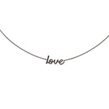 Choker Love With 18K White Gold With Black Rhodium