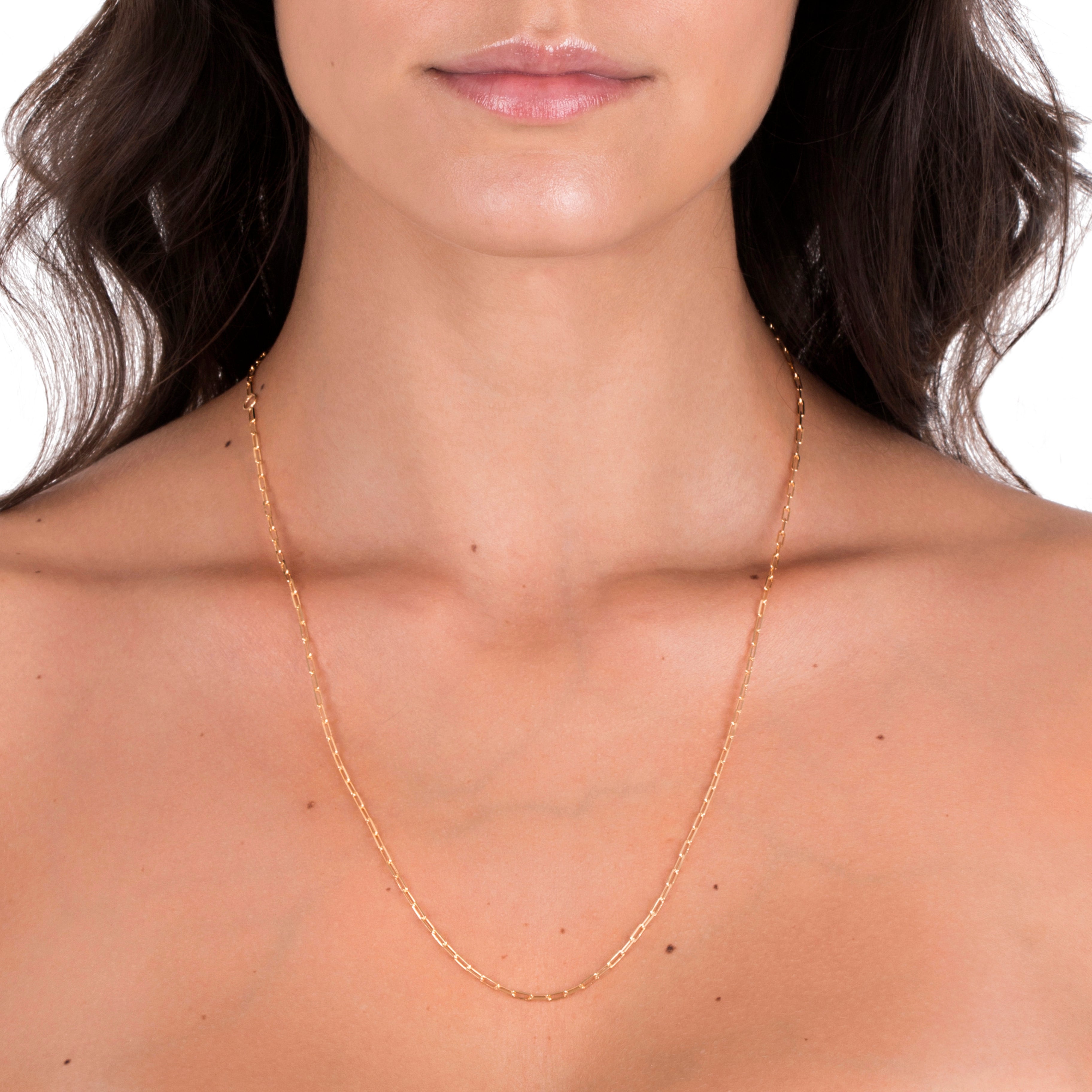 POP THIN SHORT CHAIN NECKLACE IN SILVER AND 18K YELLOW GOLD