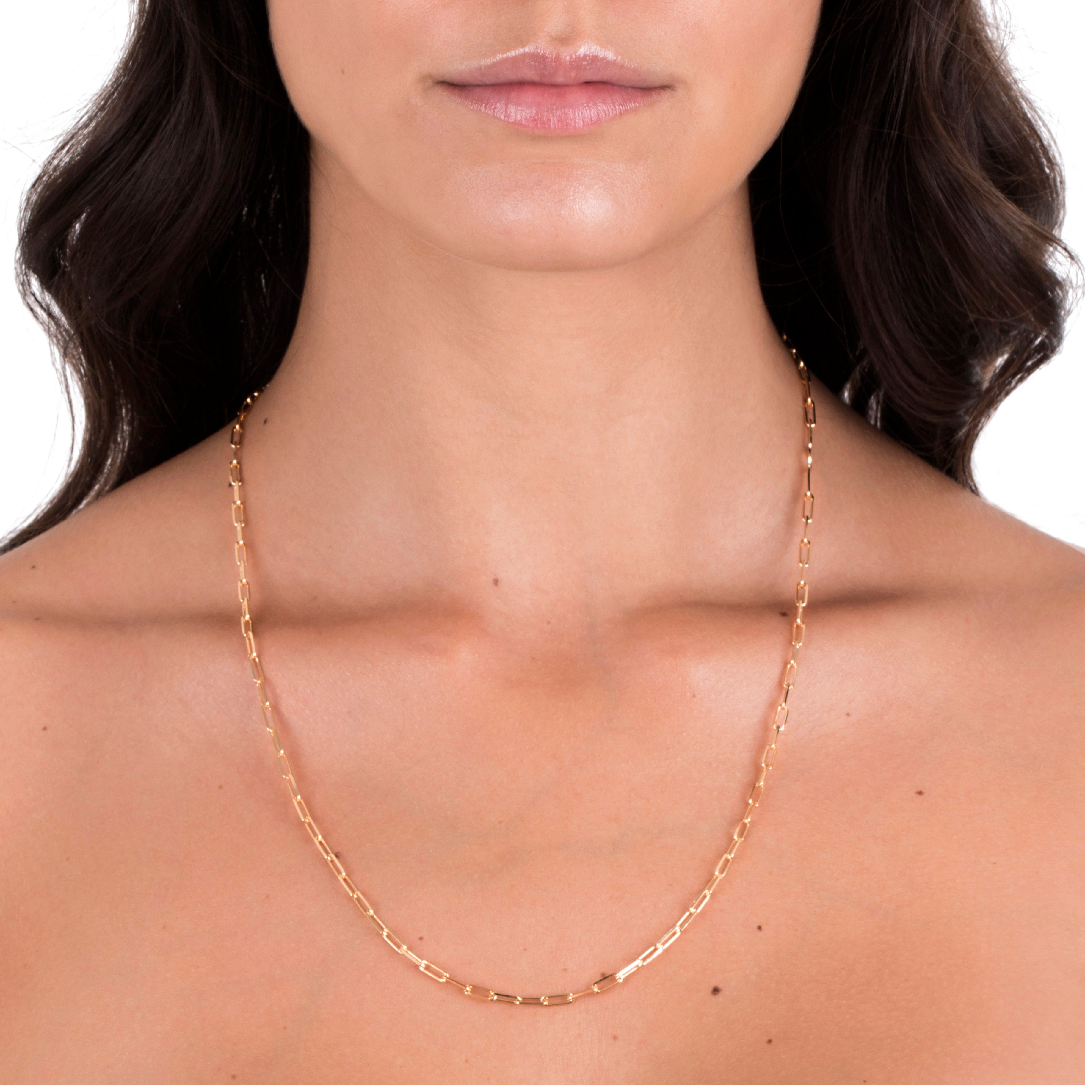 POP THICK SHORT CHAIN NECKLACE IN 18K YELLOW GOLD PLATED SILVER