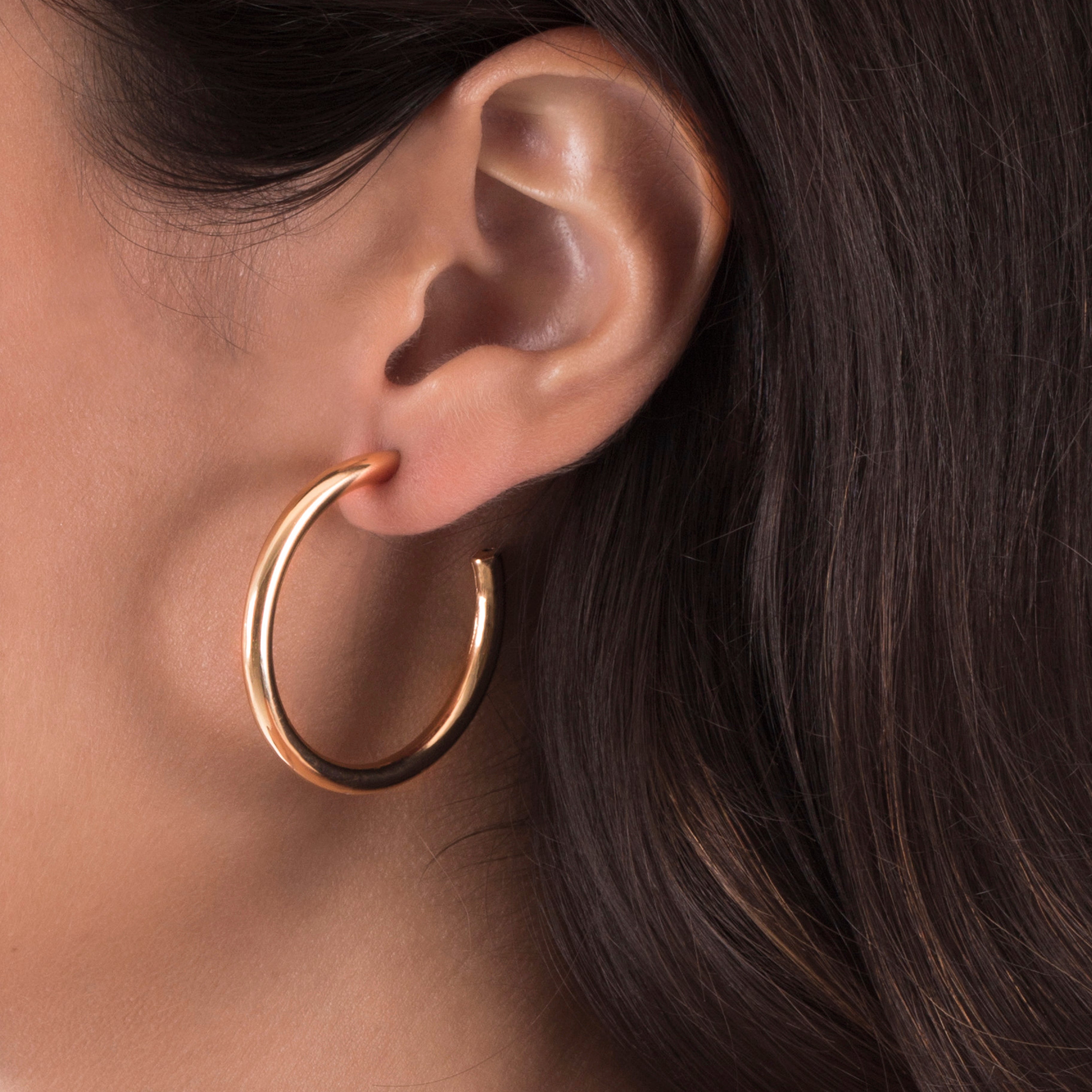 POP SMALL HOOP EARRING IN 18K YELLOW GOLD PLATED SILVER