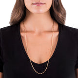 POP THICK LONG CHAIN NECKLACE IN 18K YELLOW GOLD PLATED SILVER