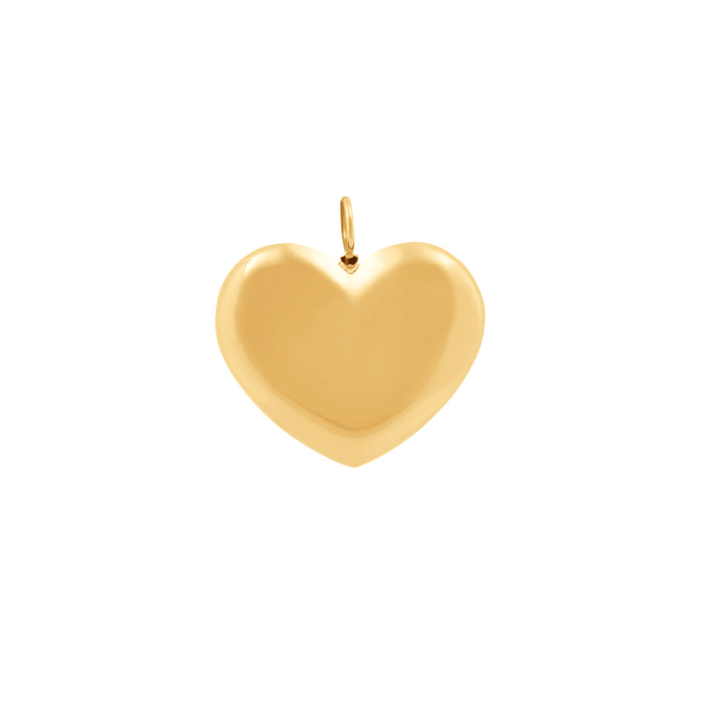 POP LARGE HEART PENDANT IN 18K YELLOW GOLD PLATED SILVER