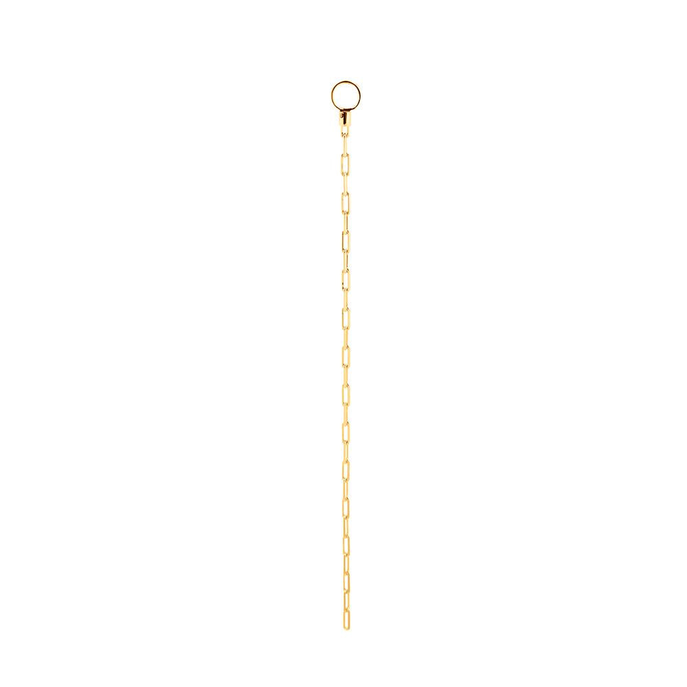 Long Chain Pendant With 18K Yellow Gold Plated Silver