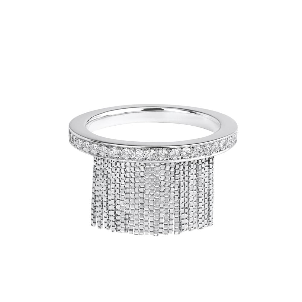 Love Ny Diamond Fringe Ring With 18K White Gold