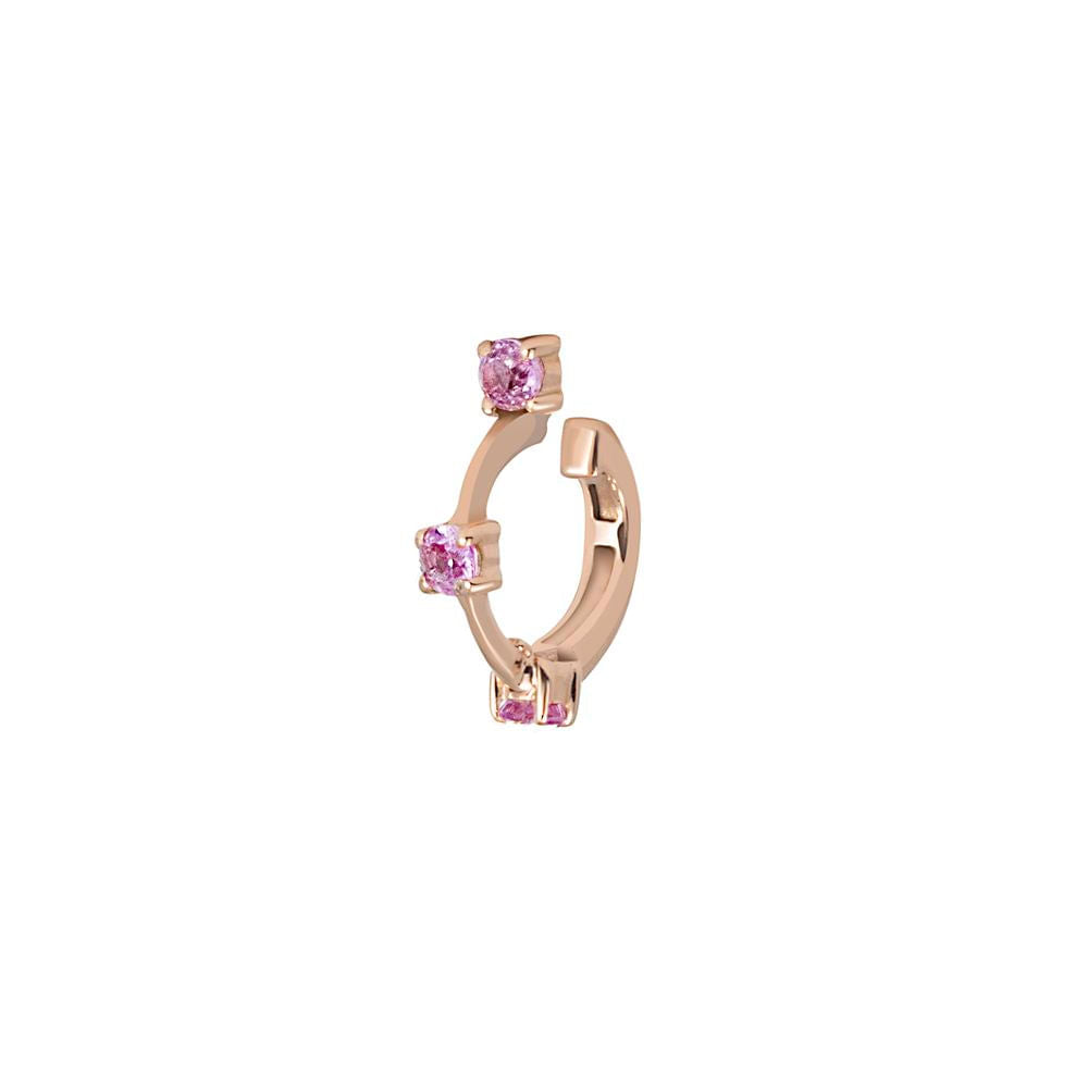 SAPPHIRE EAR CUFF IN 18K ROSE GOLD WITH PINK SAPPHIRE