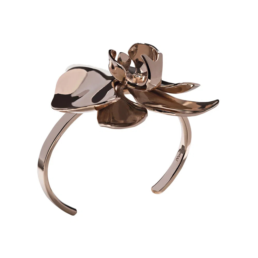 ORCHID BRACELET IN 18K ROSE GOLD PLATED SILVER WITH DIAMOND