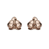 Rose Orchid Earring With Silver With Rose Gold Vermeil And Diamond