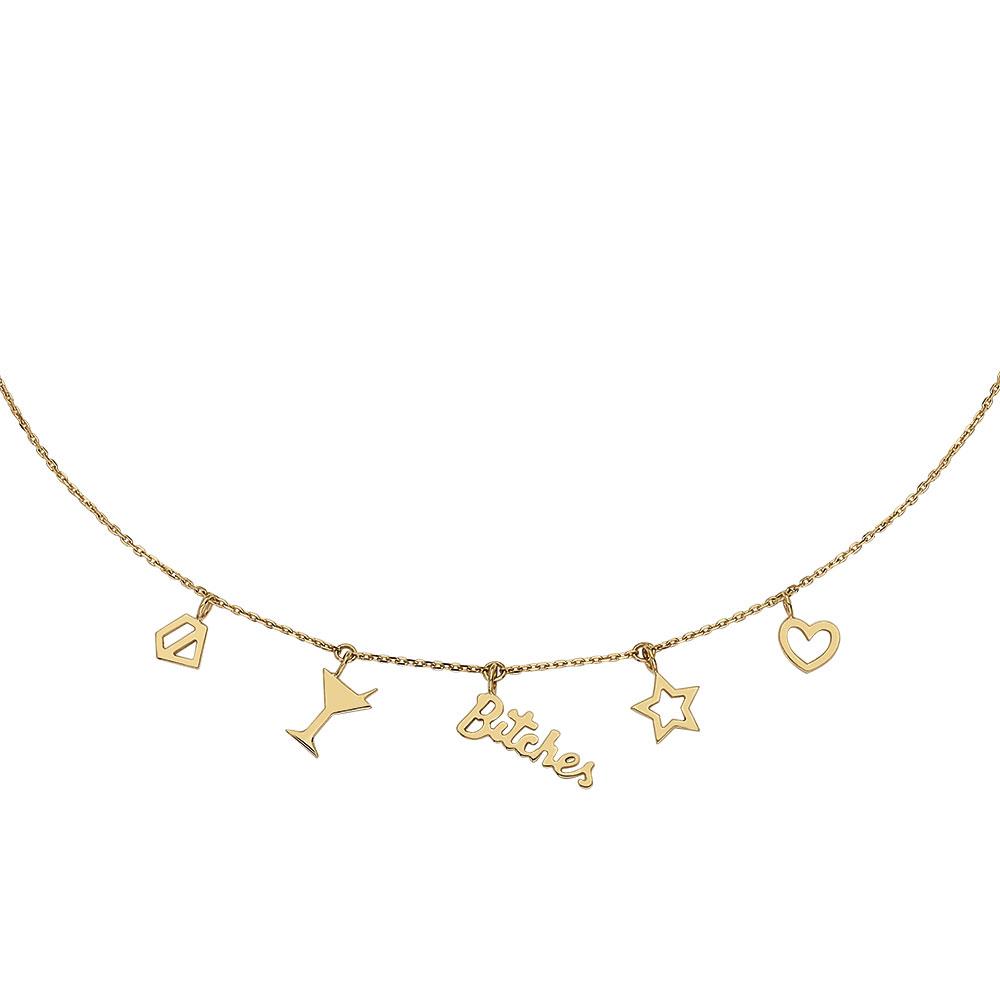Symbols Necklace Piscine With 18K Yellow Gold