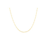Thin Long Pop Chain Necklace With 18K Yellow Gold Plated Silver